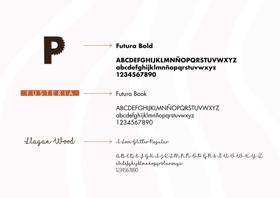 Estudi 33 - Logo Padros-Llagan Wood - Tipografies